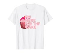 I'm Here for The Cake Mariage Gâteau T-Shirt Graphique avec Valeur, Homme, Blanc, S