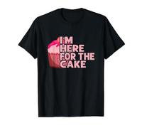 I'm Here for The Cake Mariage Gâteau T-Shirt Graphique avec Valeur, Homme, Noir, M