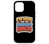 I'm Here for The Dug Out Snacks Funny Baseball Softball Blague Coque pour iPhone 12/12 Pro