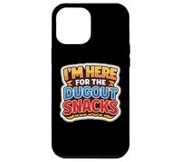 I'm Here for The Dug Out Snacks Funny Baseball Softball Blague Coque pour iPhone 12 Pro Max