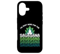 I'm Here for The Savasana, Funny Yoga Quotes Graphic Cool Coque pour iPhone 17