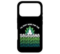 I'm Here for The Savasana, Funny Yoga Quotes Graphic Cool Coque pour iPhone 17 Pro