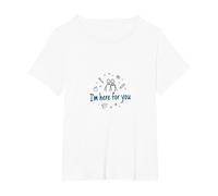 Im Here for You Cadeau pour Un ami d'école T-Shirt, Femme Grandes Tailles, Blanc, 4X