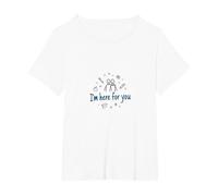 Im Here for You Cadeau pour Un ami d'école T-Shirt, Femme Grandes Tailles, Blanc, 6X