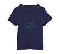 Im Here for You Cadeau pour Un ami d'école T-Shirt, Femme Grandes Tailles, Bleu Marine, 4X
