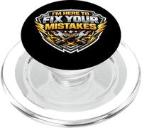 I'm Here to Fix Your Mistakes Design de réparation de mécanicien Amusant PopSockets PopGrip pour MagSafe