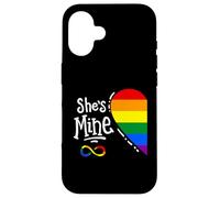 I'm Her's She's Mine LGBTQ Couples Lesbian Pride Coque pour iPhone 16