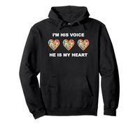 I'm His Voice He is My Heart Autism Sweat à Capuche