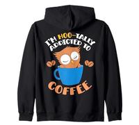 Im Hoo Tally Addicted to Coffee Tasse en Forme de Chouette Sweat à Capuche