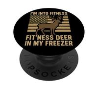 I'm Into Fitness Fit'ness Deer in My Freezer Chasse Cerf PopSockets PopGrip Adhésif