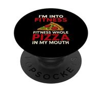 I'm Into Fitness Fit'ness Pizza entière dans ma Bouche Fast Food PopSockets PopGrip Adhésif