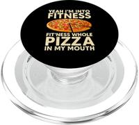 I'm Into Fitness Fit'ness Pizza entière dans ma Bouche Fast Food PopSockets PopGrip pour MagSafe