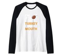 I'm Into Fitness Fitness Turkey in My Mouth Thanksgiving Manche Raglan
