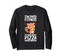 I'm Into Fitness Pizza Whole Pizza in My Mouth Red Panda Manche Longue