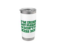 I'm Irish But Please Don't Kiss Me Gobelet isotherme en acier inoxydable double paroi