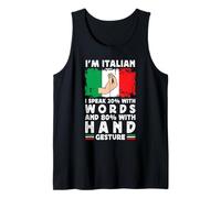 I'm Italian Funny Italian Hand Gesture Italy Flag Humor Débardeur