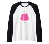 I'm Jelly Grumpy Pink Dessert Funny Pun Cartoon Blague Manche Raglan