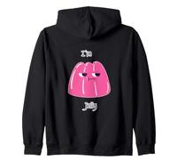 I'm Jelly Grumpy Pink Dessert Funny Pun Cartoon Blague Sweat à Capuche