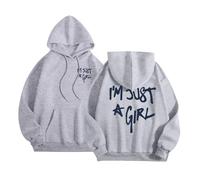 I'M Just A Girl Sweats à capuche tendance pour femmes, confort lettre coupe ample avec capuche, sweatshirts automne université décontracté vêtements graphiques pull cool 2025 drôle Y2K vintage coupe