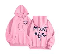 I'M Just A Girl Sweats à capuche tendance pour femmes, confort lettre coupe ample avec capuche, sweatshirts automne université décontracté vêtements graphiques pull cool 2025 drôle Y2K vintage coupe