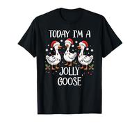 Im Just a Jolly Goose Christmas Silly Festive Goose on Loose T-Shirt