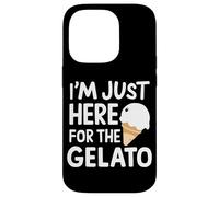 I'm Just Here for Artisan Vanilla Gelato Crème glacée Italienne Coque pour iPhone 14 Pro