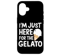 I'm Just Here for Artisan Vanilla Gelato Crème glacée Italienne Coque pour iPhone 16