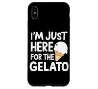I'm Just Here for Artisan Vanilla Gelato Crème glacée Italienne Coque pour iPhone XS Max