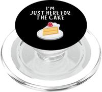 I'm Just Here for Cake Funny Wedding Meme Costume Cakes PopSockets PopGrip pour MagSafe