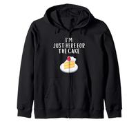 I'm Just Here for Cake Funny Wedding Meme Costume Cakes Sweat à Capuche