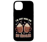 I'm Just Here for Hot Chocolate Marshmallow Cocoa Humor Coque pour iPhone 14 Plus