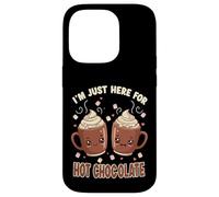 I'm Just Here for Hot Chocolate Marshmallow Cocoa Humor Coque pour iPhone 14 Pro