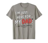 Im Just Here for My Dad Funny Running Race Support Humour T-Shirt