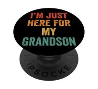 I'm Just Here for My Grandson Événement Familial PopSockets PopGrip Adhésif