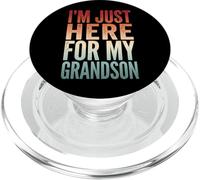 I'm Just Here for My Grandson Événement Familial PopSockets PopGrip pour MagSafe