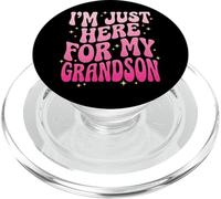 I'm Just Here for My Grandson Événement Familial PopSockets PopGrip pour MagSafe