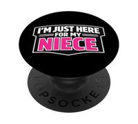 I'm Just Here for My Niece Funny Newborn Baby Oncle Aunt PopSockets PopGrip Adhésif