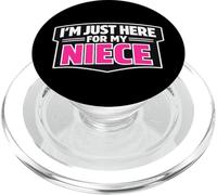 I'm Just Here for My Niece Funny Newborn Baby Oncle Aunt PopSockets PopGrip pour MagSafe