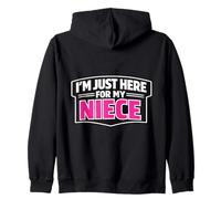 I'm Just Here for My Niece Funny Newborn Baby Oncle Aunt Sweat à Capuche