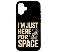 I'm Just Here for Space Astronaute Planet Galaxy Coque pour iPhone 16
