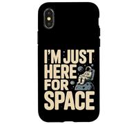 I'm Just Here for Space Astronaute Planet Galaxy Coque pour iPhone X/XS