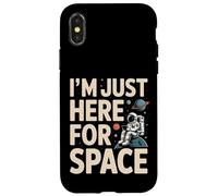 I'm Just Here for Space Astronaute Planet Galaxy Coque pour iPhone X/XS