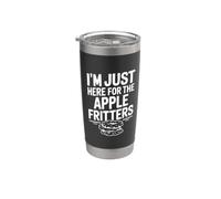 I'm Just Here for the Apple Beignters Funny Food Lovers Gobelet isotherme en acier inoxydable double paroi
