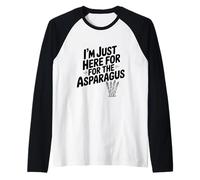 I'm Just Here for The Asperagus Funny Vegetable Lover Manche Raglan