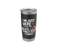 I'm Just Here for the Black Forest Cake German Pâtissier Chef Gobelet isotherme en acier inoxydable double paroi