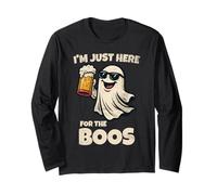 I'm Just Here for The Boos Funny Ghost Halloween Manche Longue