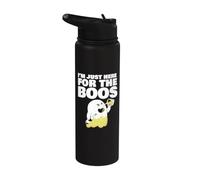 I'm Just Here for the Boos Ghost Transparent Stainless Steel Insulated Water Bottle