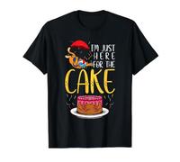 I'm Just Here for The Cake - Candy Dessert T-Shirt Graphique avec Valeur, Homme, Noir, XL