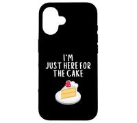 I'm Just Here for The Cake Funny Wedding Party Costume Cakes Coque pour iPhone 16