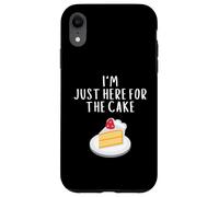 I'm Just Here for The Cake Funny Wedding Party Costume Cakes Coque pour iPhone XR